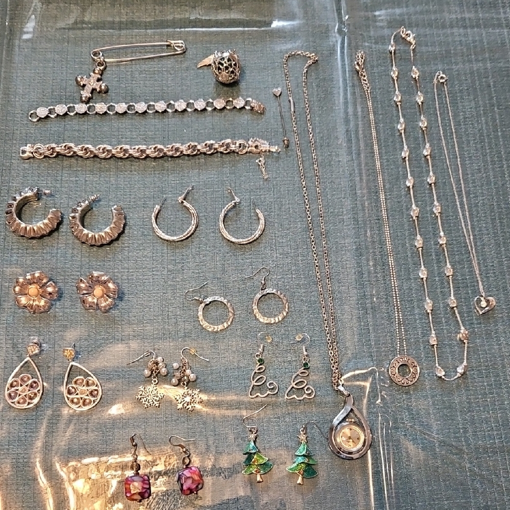 Mixed Lot of Elegant Silver Jewelry Set for Women